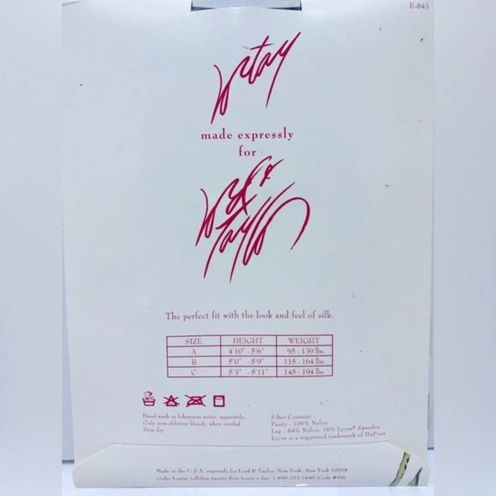 Lord & Taylor Luxury Lycra Sheer Pantyhose